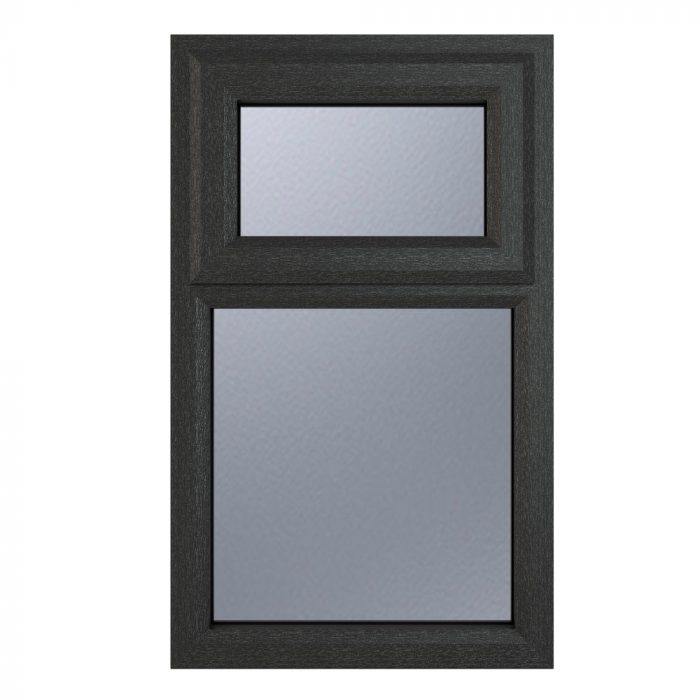 Crystal uPVC window - grey with obscure glazing