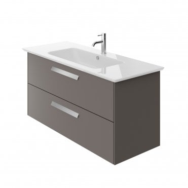 Architect 1200mm Wall Mounted 2 Drawer Unit with Ceramic Basin (Handles Sold Seperately)