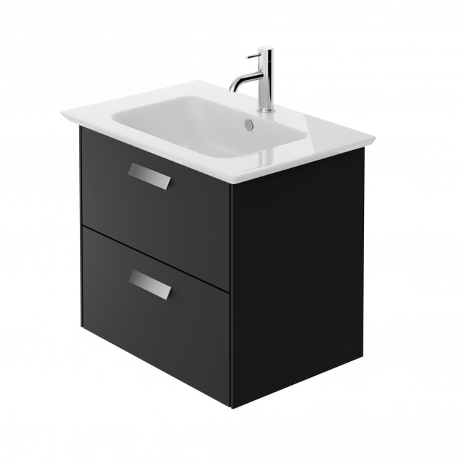 Beatsons Architect 690mm Wall Mounted 2 Drawer Unit with Ceramic Basin (Handles Sold Seperately)
