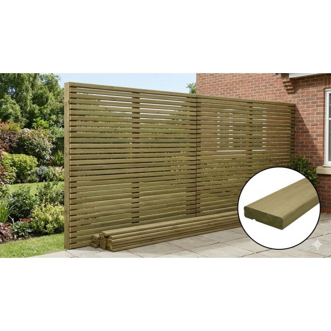 Beatsons Venetian Slats R4A Redwood Green Treated 