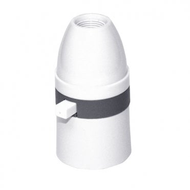 1/2" White Pushbar Lamp Holder