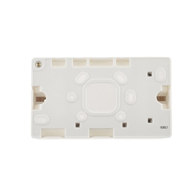 BG Electrical White 2G Surface Box, 50mm Deep