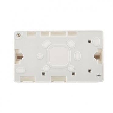 White 2G Surface Box, 50mm Deep