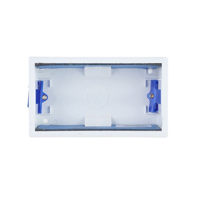BG Electrical White Dry Lining Box 2G 47mm