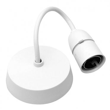 White Pendant Set 9" Flex with 3" Base