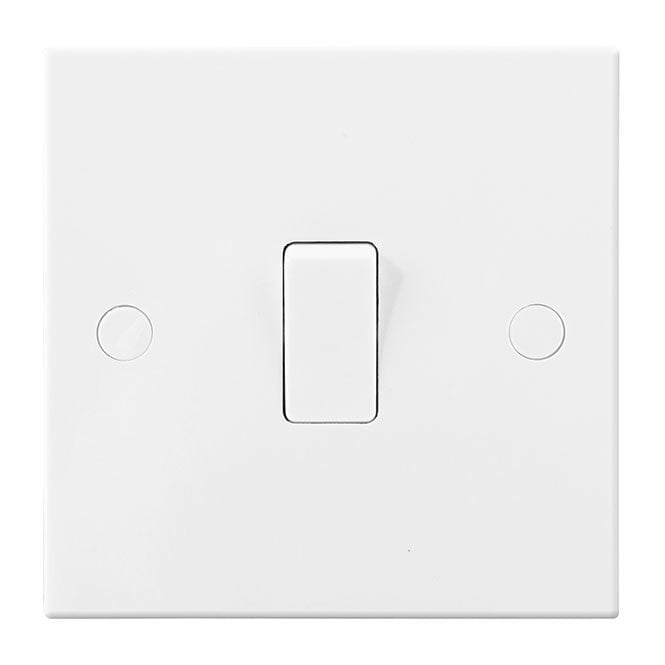 BG Electrical White Square Moulded 10A Intermediate Switch