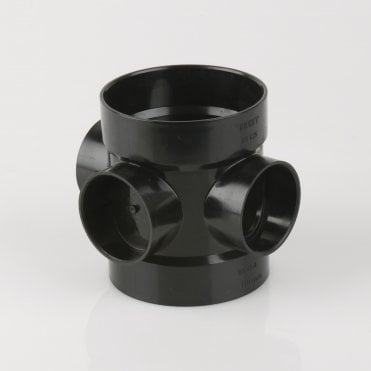 Brett Martin 110mm Double Solvent Weld Short Boss Pipe (BS425) Black