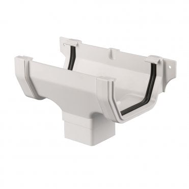 Brett Martin 114mm Squarestyle Running Outlet (BR055) Artic White