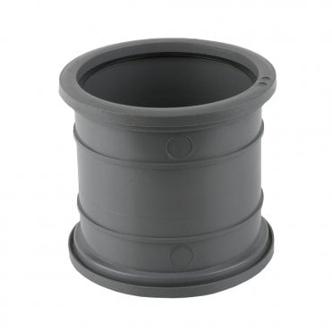 Brett Martin 160mm Double Socket Pipe Connector Grey (BR627) | Beatsons