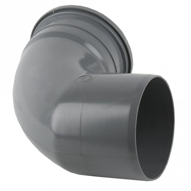 Brett Martin 160mm Downpipe 92.5° Single Socket Bend Grey