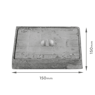 brett martin 160mm Square Alloy Sealing Plate (150x150mm)