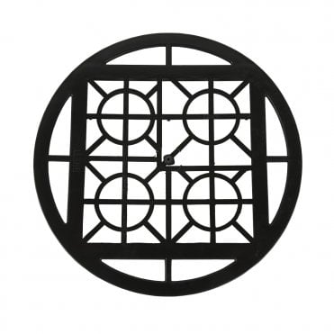 Brett Martin B9171 200mm black round plastic underground drainage grid gravel grid gully grate.