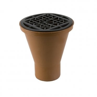 Brett Martin 200mm x 110mm Round Hopper Black (B1021) | Beatsons