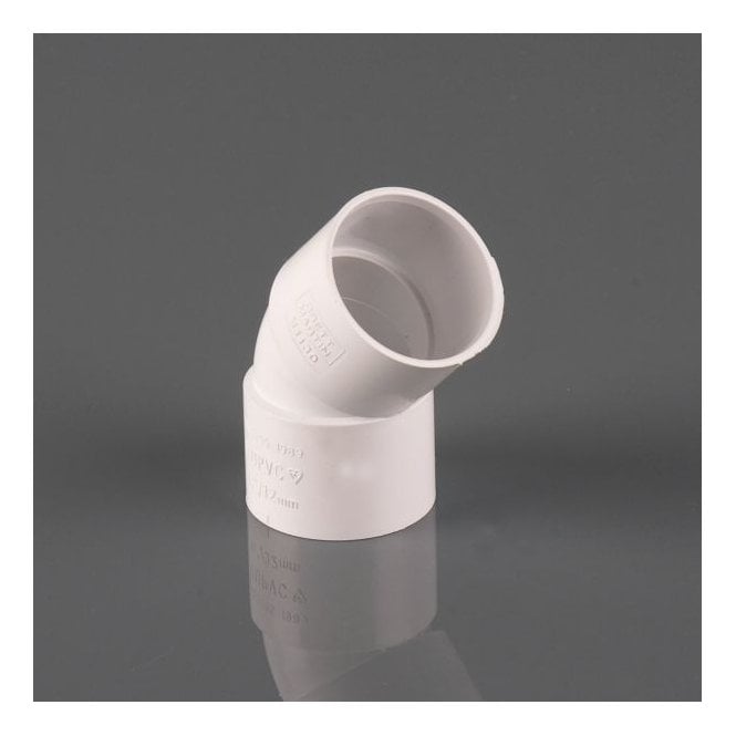 Brett Martin 32mm 135° Solvent Obtuse Bend (Soil & Waste) - White - W1130