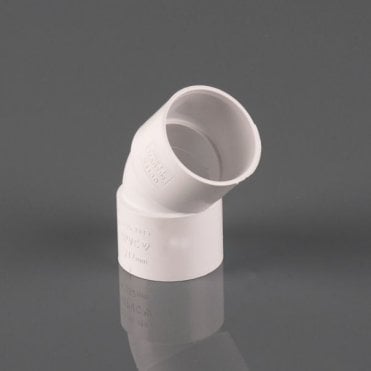 40mm 135° Solvent Obtuse Bend (Soil & Waste) - White - W2130