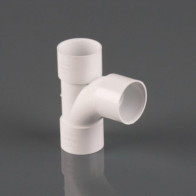 Brett Martin 40mm 92½° Solvent Swept Tee (Soil & Waste) - White - W2160