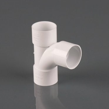 40mm 92½° Solvent Swept Tee (Soil & Waste) - White - W2160