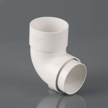 Brett Martin 68mm Round Downpipe 92.5° Bend (BR208) Artic White