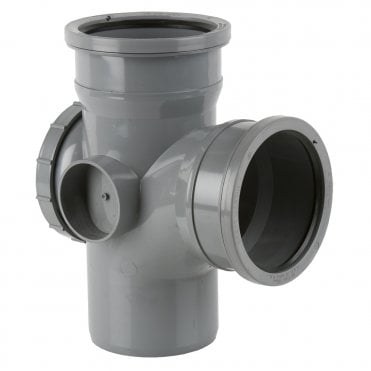 92 1/2 Degree Double Socket Access Branch grey