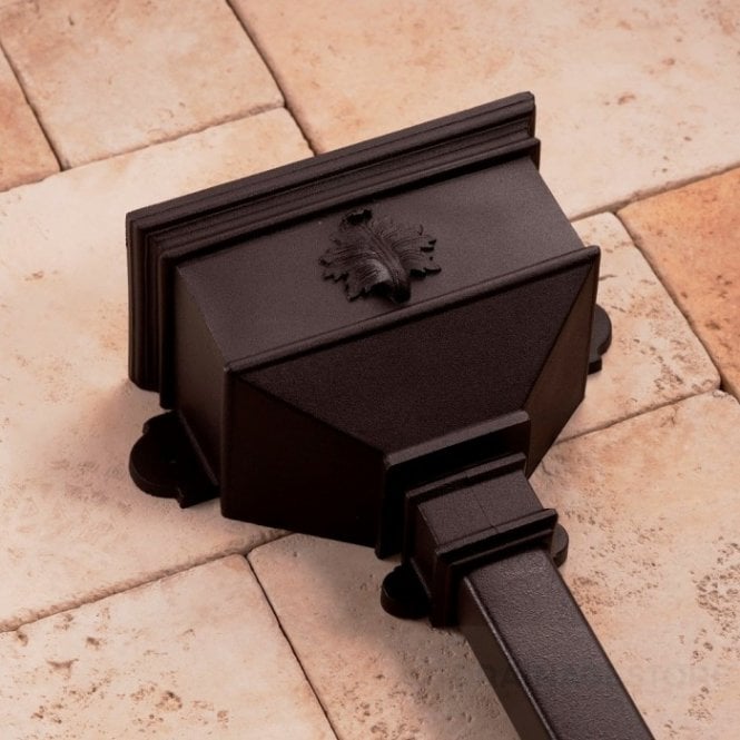 Brett Martin Cascade Cast Iron Style PVCuSmall Hopper with Leaf