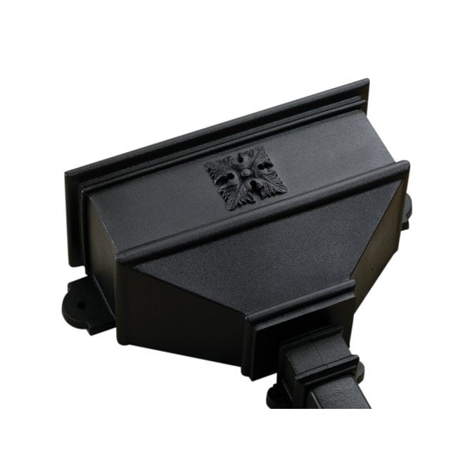 Brett Martin Cascade Long Hopper with Four leaf square cast iron effect