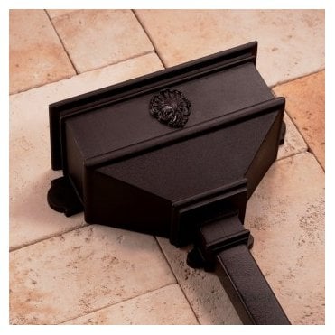 Cascade Long Hopper with Shell cast iron effect
