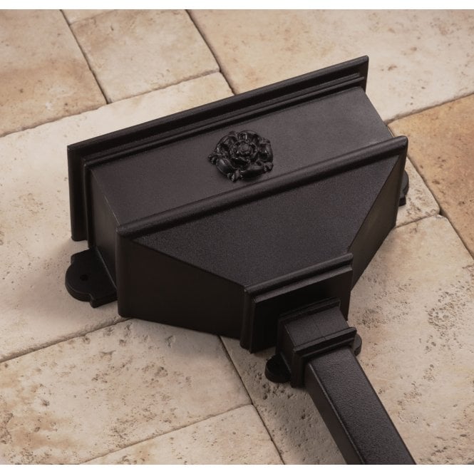 Brett Martin Cascade Long Hopper with Tudor rose Cast Iron Effect
