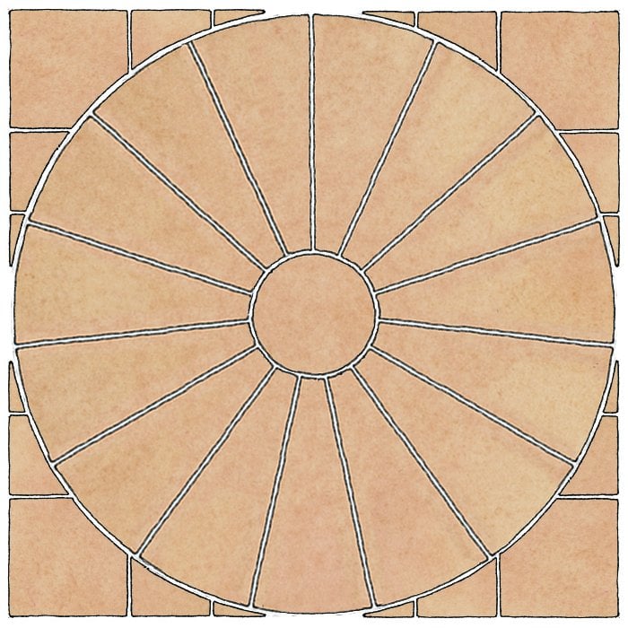 Truestone Circle Laying Guide Pattern