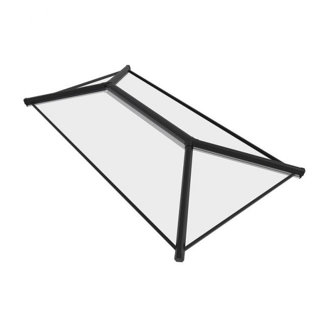 Crystal Aluminium Skylight Roof Black Ext White Int