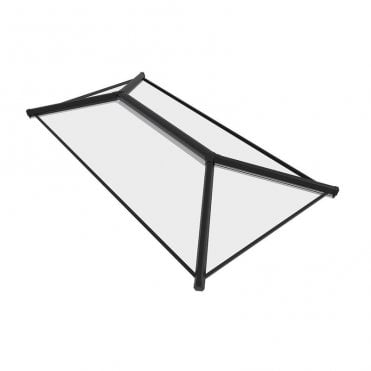 Crystal Black Aluminium Skylight Roof Lantern With White Interior