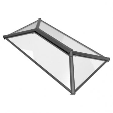 Crystal Grey Aluminium Skylight Roof Lantern With White Interior