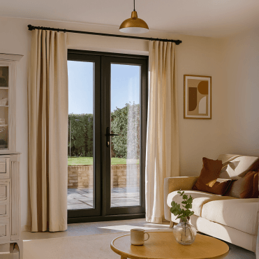 Crystal Grey UPVC French Door LH Master 150mm Cill beatsons building supplies