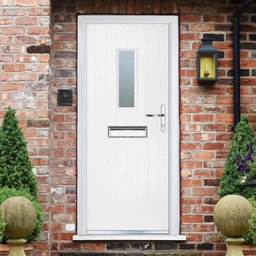 Crystal GRP Door Cottage Long Glass White 920 x 2055mm Obs