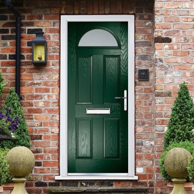 Crystal GRP Door Four square Sunburst Green 920 x 2055mm Obs