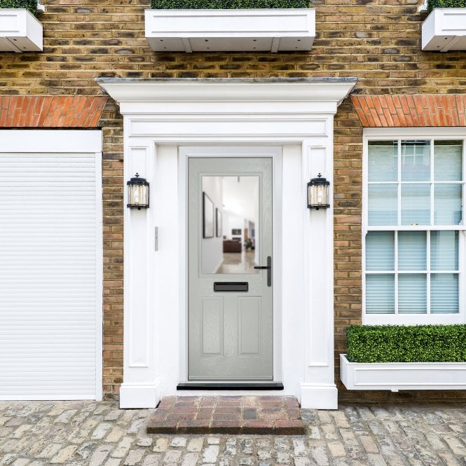 Crystal GRP Front door Lytham Clear Glass