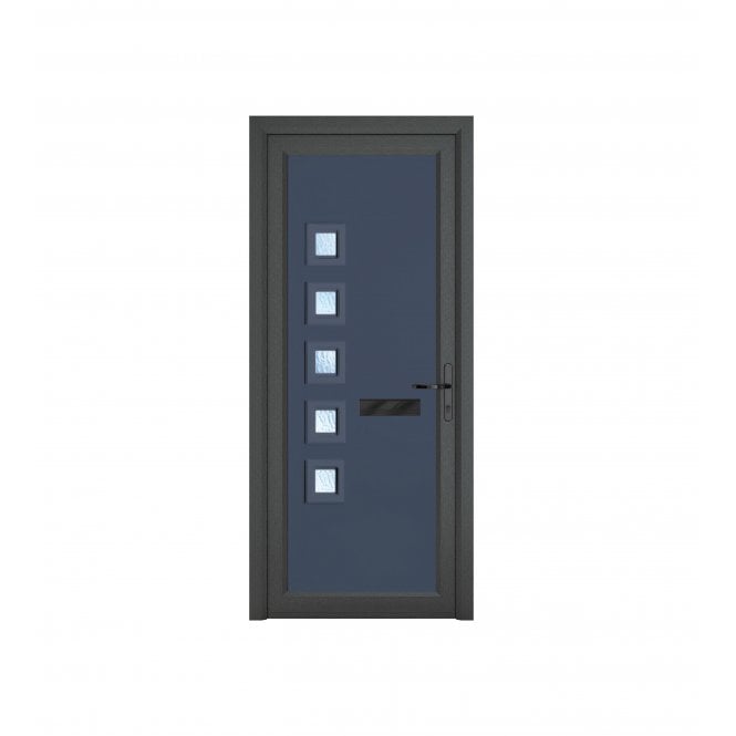 Crystal Malaga 5 - Contemporary 5 Glass Malaga Grey/White