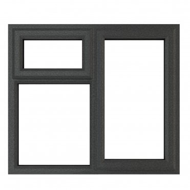 Crystal Triple Glazed Window Grey/White LH Top Clear