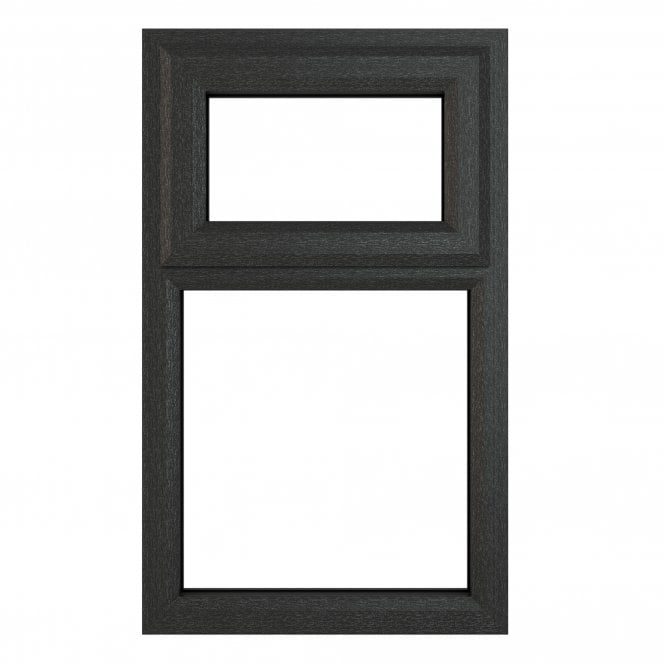 Crystal Triple Glazed Window Grey/White Top/Fix Clear