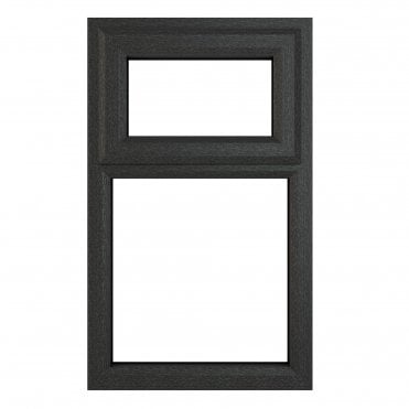 Crystal Triple Glazed Window Grey/White Top/Fix Clear
