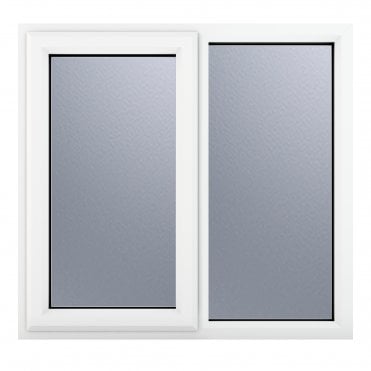 Crystal Triple Glazed Window White LH Obscure