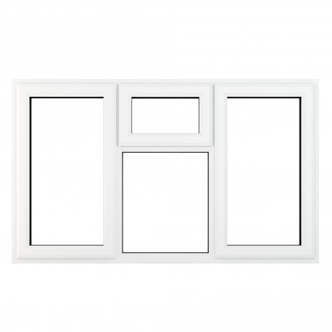 Crystal Triple Glazed Window White LH & RH Top Clear