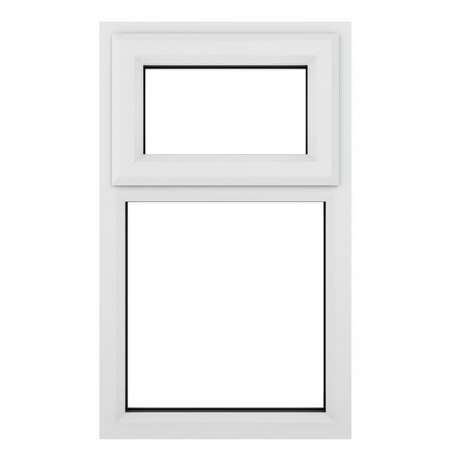 Crystal Triple Glazed Window White Top/Fix Clear