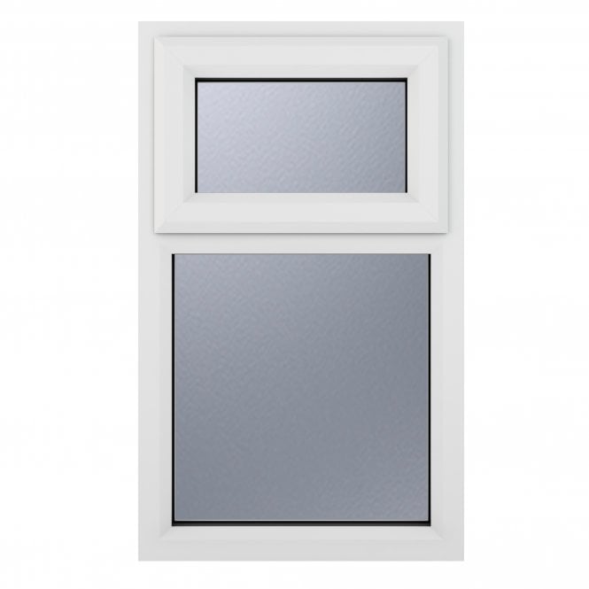 Crystal Triple Glazed Window White Top/Fix Obscure
