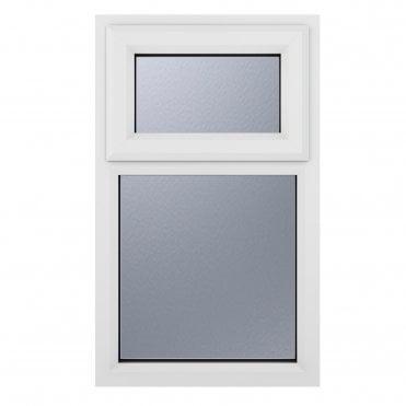 Crystal Triple Glazed Window White Top/Fix Obscure