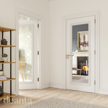 Blenheim White Primed Bevelled Glaze Door