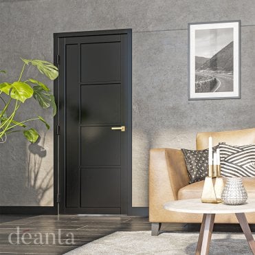 Brixton Black Prefinished Door