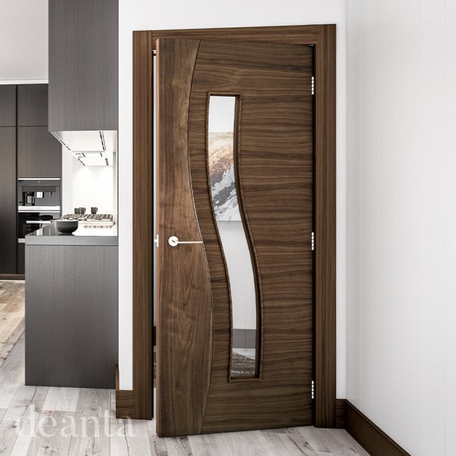 Deanta Cadiz Prefinished Walnut 1 Lite Glazed Door