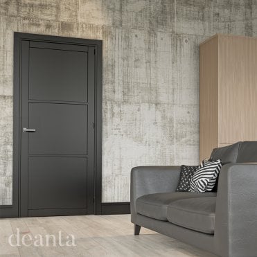 Camden Black Prefinished Door