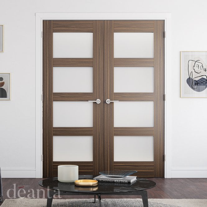 Deanta Coventry Prefinished Oak 4 Lite Glazed Door