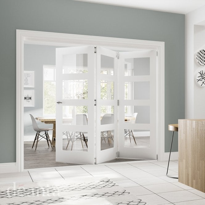 Deanta Coventry White Primed Glazed Door